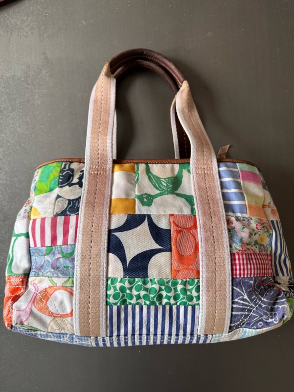 Vintage Y2K Coach Hamptons Weekend Patchwork Tote Bag and Zipper Wallet - Picture 3 of 9